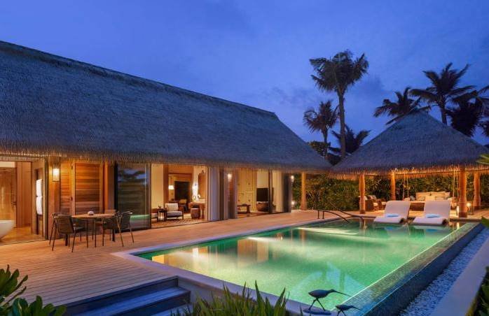 Waldorf Astoria Maldives  - 16 mejores villas familiares en la playa con piscina
